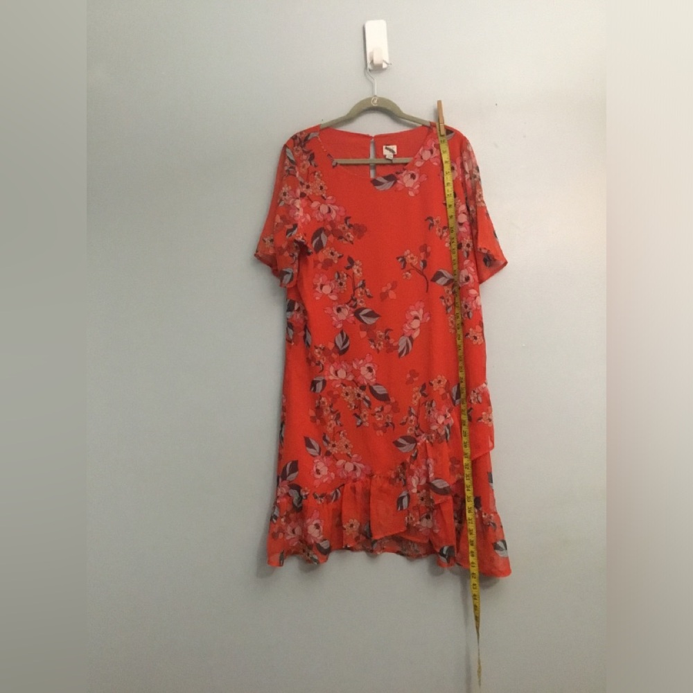 Floral Print Orange Women's Blouse